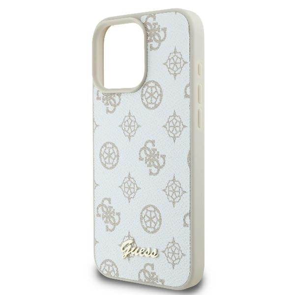 MagSafe cover til Apple iPhone 16 Pro, Guess, Peony Script, Hvid