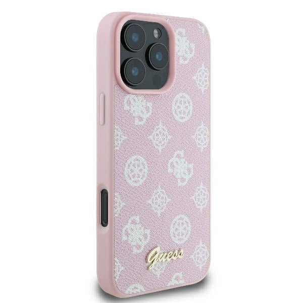 MagSafe cover til Apple iPhone 16 Pro, Guess, Peony Script, Pink