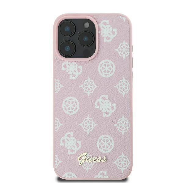 MagSafe cover til Apple iPhone 16 Pro, Guess, Peony Script, Pink
