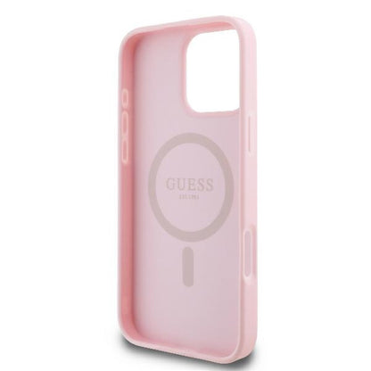 MagSafe cover til Apple iPhone 16 Pro, Guess, Peony Script, Pink