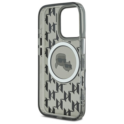 MagSafe cover til Apple iPhone 16 Pro, Karl Lagerfeld, IML Monogram Karl & Choupette's Heads, Sort
