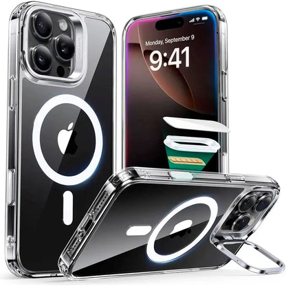 MagSafe cover til Apple iPhone 16 Pro Max, ESR, Classic Hybrid Kickstand Slide, Transparent