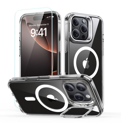 MagSafe cover til Apple iPhone 16 Pro Max, ESR, Classic Hybrid Kickstand med skærmbeskytter, Gennemsigtig