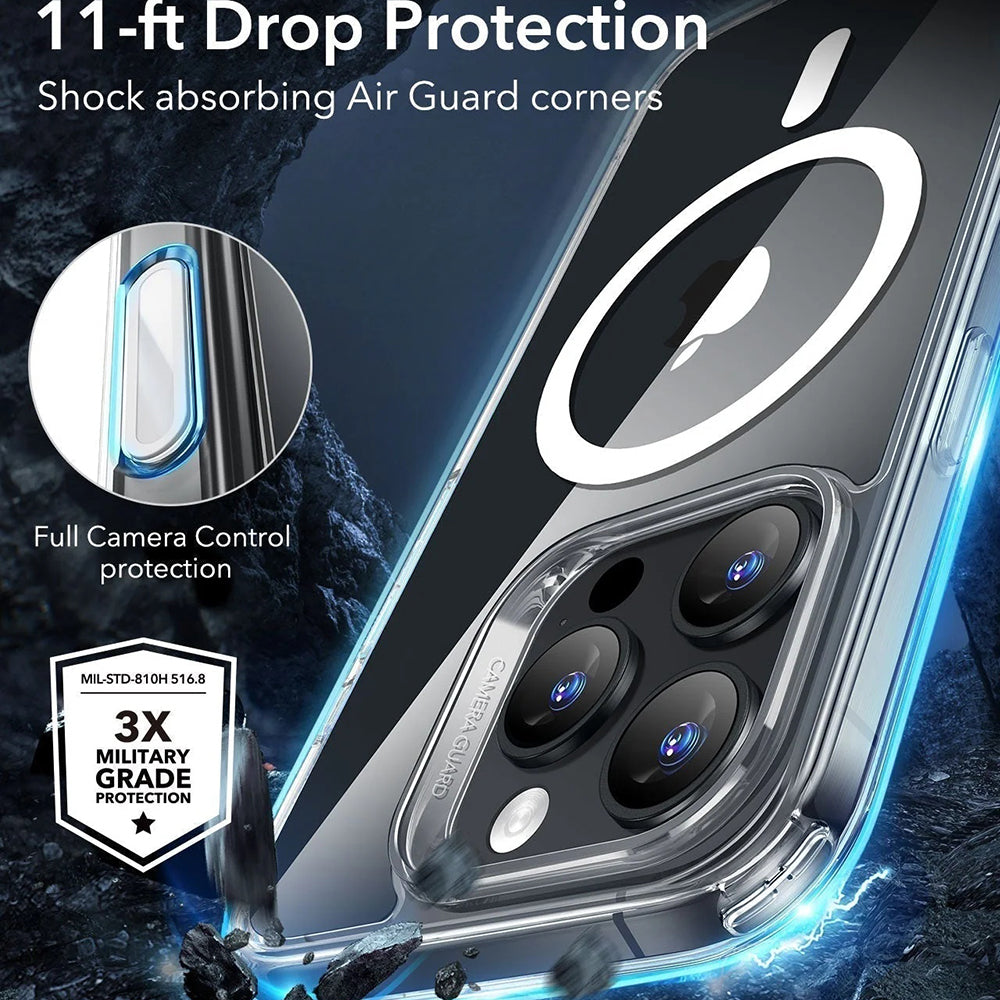MagSafe cover til Apple iPhone 16 Pro Max, ESR, Classic Hybrid Slide, Transparent