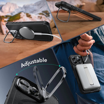MagSafe cover til Apple iPhone 16 Pro Max, ESR, Cyber Armor Kickstand, Grøn