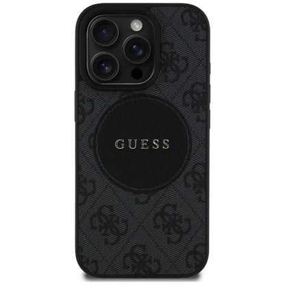 MagSafe cover til Apple iPhone 16 Pro Max, Guess, 4G Circle Classic Logo, Sort