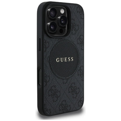 MagSafe cover til Apple iPhone 16 Pro Max, Guess, 4G Circle Classic Logo, Sort