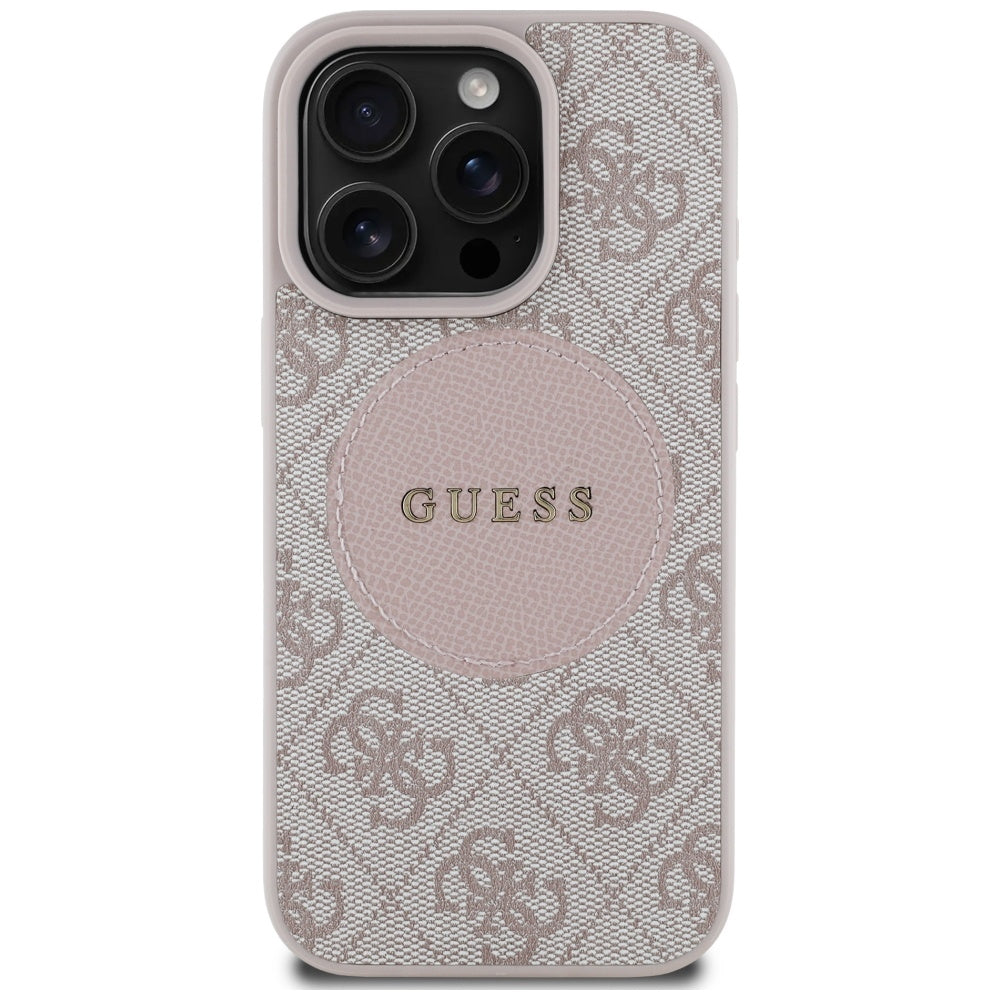 MagSafe cover til Apple iPhone 16 Pro Max, Guess, 4G Circle Classic Logo, Pink