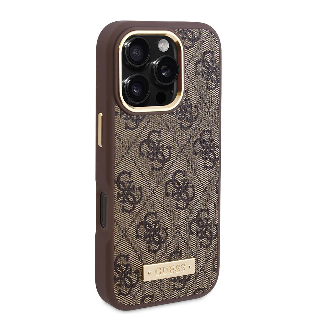 MagSafe cover til Apple iPhone 16 Pro Max, Guess, 4G Logo Plate, Blå