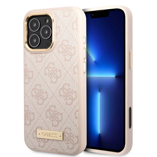 MagSafe cover til Apple iPhone 16 Pro Max, Guess, 4G Logo Plate, Pink