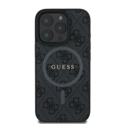 MagSafe cover til Apple iPhone 16 Pro Max, Guess, 4G Ring Classic Logo, Sort