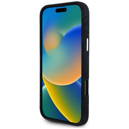 MagSafe cover til Apple iPhone 16 Pro Max, Guess, Denim Triangle Logo, Sort