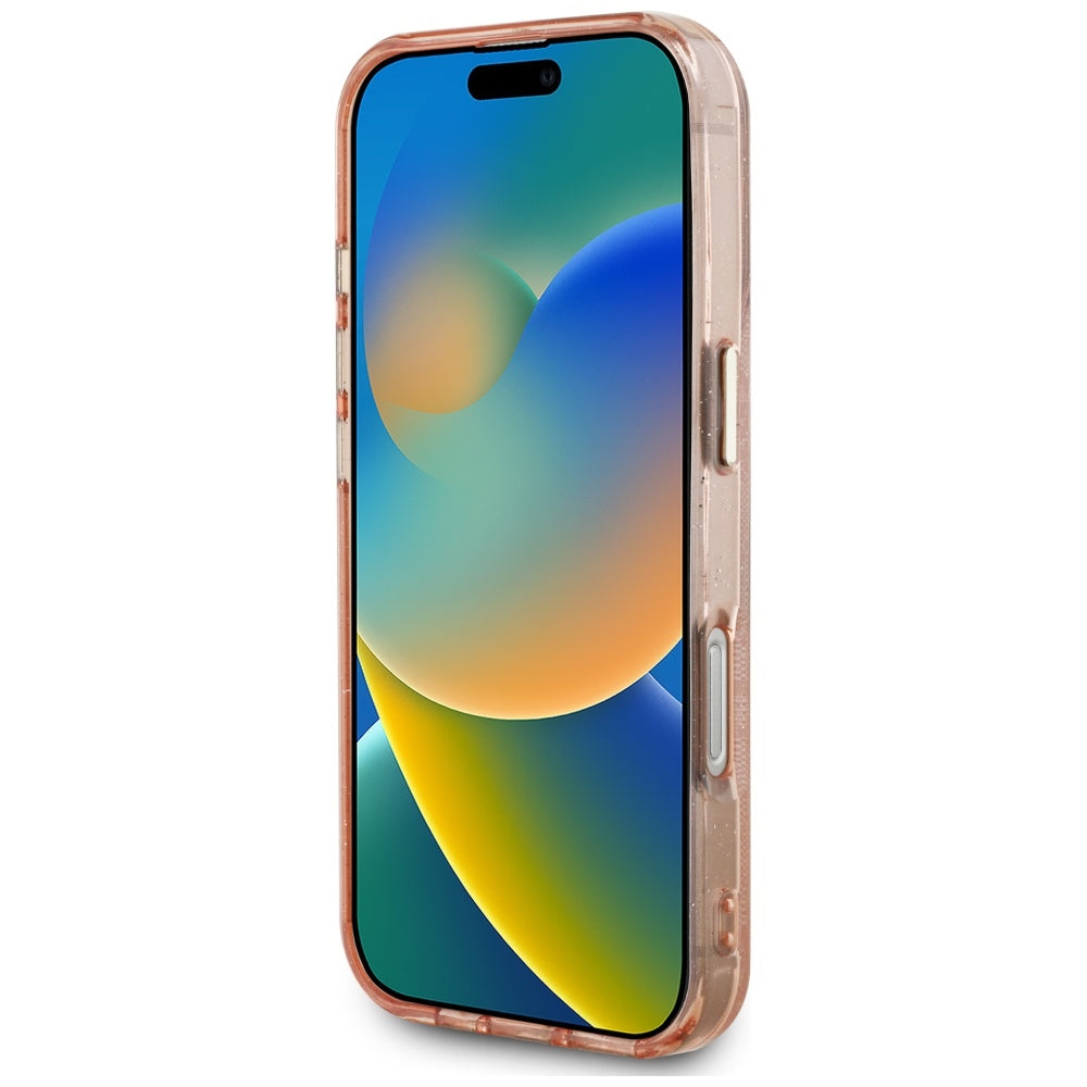 MagSafe cover til Apple iPhone 16 Pro Max, Guess, IML Glitter 4G Circle Triangle, Pink