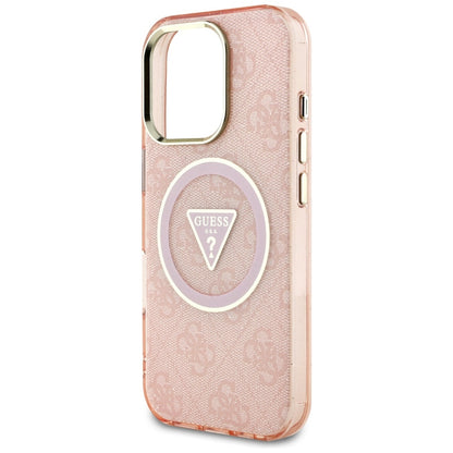 MagSafe cover til Apple iPhone 16 Pro Max, Guess, IML Glitter 4G Circle Triangle, Pink