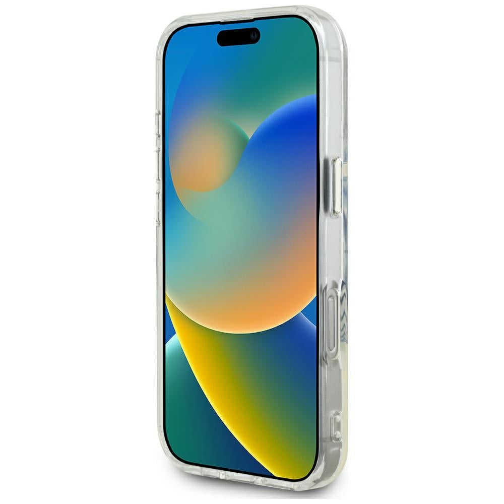 MagSafe Case for Apple iPhone 16 Pro Max, Guess, IML Metal Colored Circle, Gray