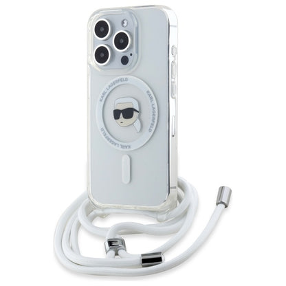 MagSafe cover til Apple iPhone 16 Pro Max, Karl Lagerfeld, IML Crossbody Karl's Head, Gennemsigtig