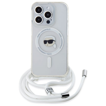 MagSafe cover til Apple iPhone 16 Pro Max, Karl Lagerfeld, IML Crossbody Karl's Head, Gennemsigtig