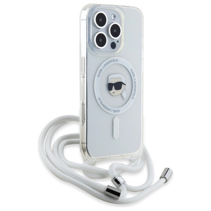 MagSafe cover til Apple iPhone 16 Pro Max, Karl Lagerfeld, IML Crossbody Karl's Head, Gennemsigtig