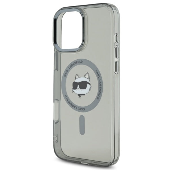 MagSafe cover til Apple iPhone 16 Pro Max, Karl Lagerfeld, IML Metal Choupette's Head, Sort