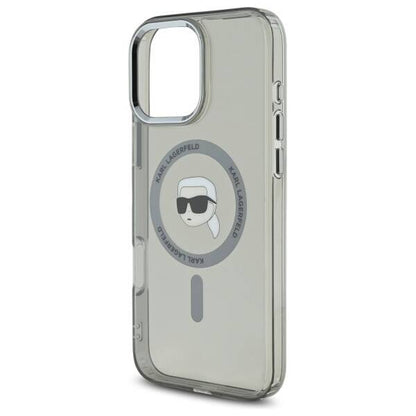 MagSafe cover til Apple iPhone 16 Pro Max, Karl Lagerfeld, IML Metal Karl's Head, Sort