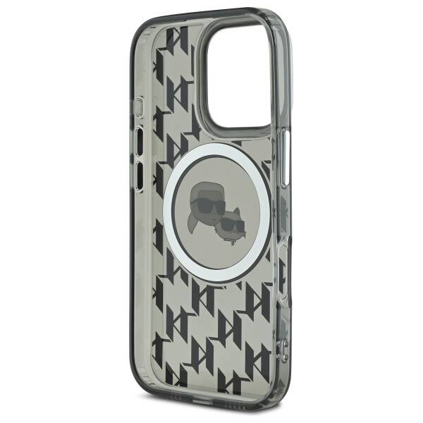 MagSafe cover til Apple iPhone 16 Pro Max, Karl Lagerfeld, IML Monogram Karl & Choupette's Heads, Sort