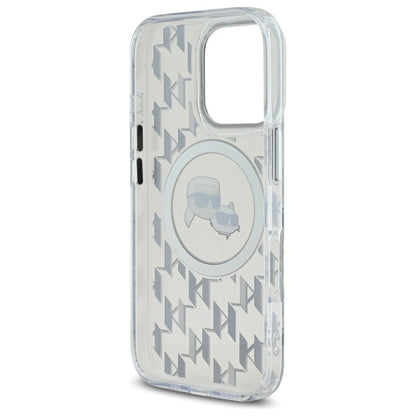 MagSafe cover til Apple iPhone 16 Pro Max, Karl Lagerfeld, IML Monogram Karl & Choupette's Heads, Gennemsigtig