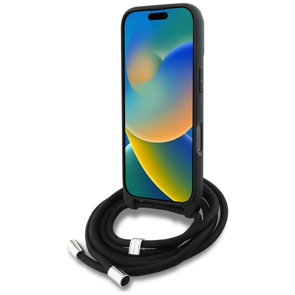 MagSafe cover til Apple iPhone 16 Pro Max, Karl Lagerfeld, Saffiano Crossbody, Grå