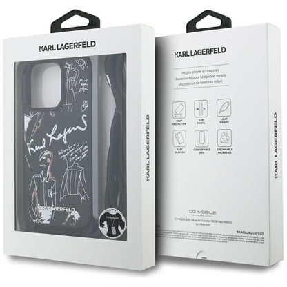 MagSafe cover til Apple iPhone 16 Pro Max, Karl Lagerfeld, Saffiano Crossbody, Sort