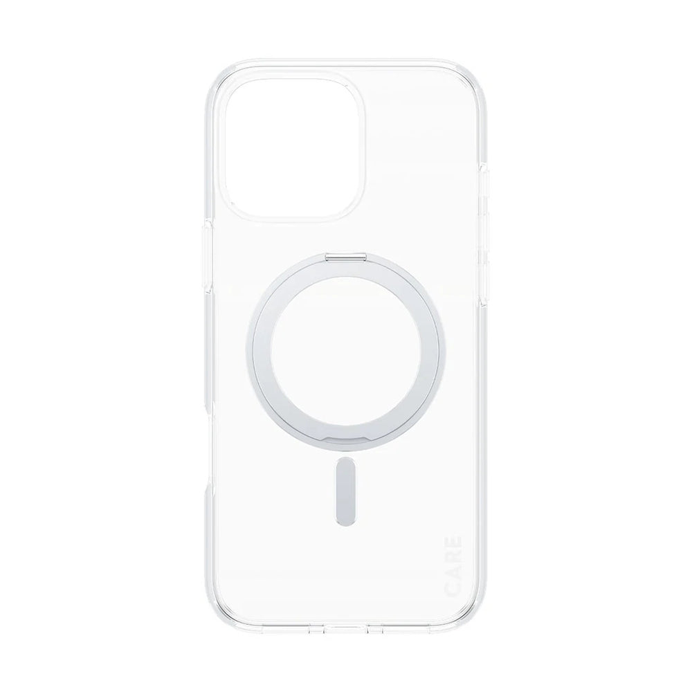 MagSafe cover til Apple iPhone 16 Pro Max, PanzerGlass, Care Feature Kickstand, Sølv Transparent