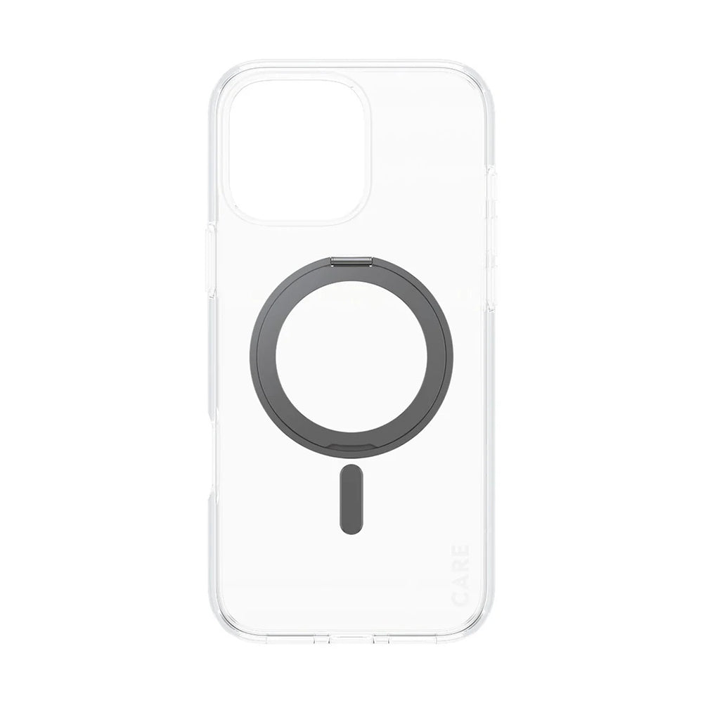 MagSafe cover til Apple iPhone 16 Pro Max, PanzerGlass, Care Feature Kickstand, Sort Transparent