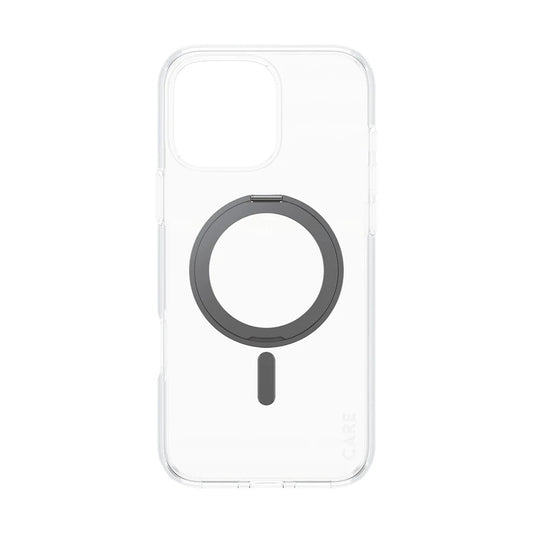 MagSafe cover til Apple iPhone 16 Pro Max, PanzerGlass, Care Feature Kickstand, Sort Transparent