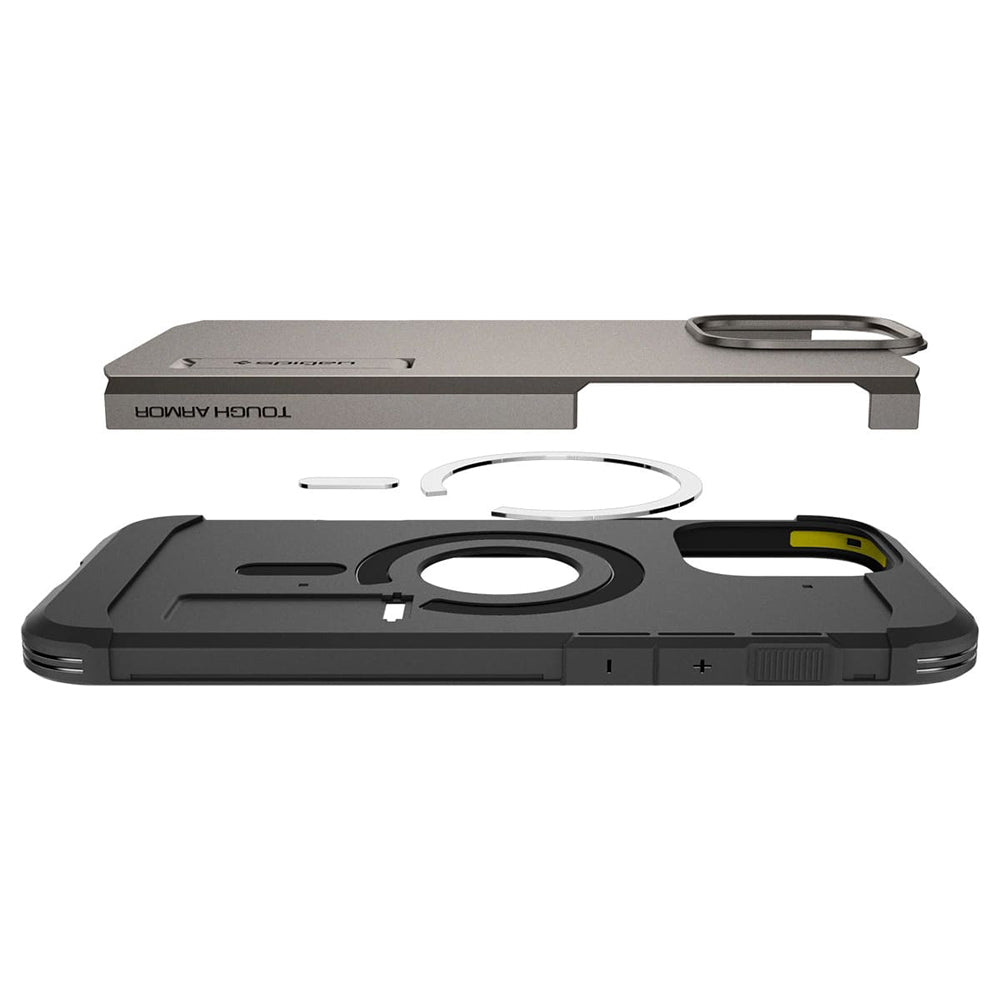 MagSafe cover til Apple iPhone 16 Pro Max, Spigen, Tough Armor, Grå ACS08012