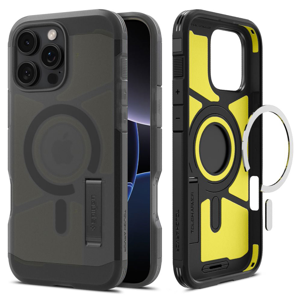 MagSafe cover til Apple iPhone 16 Pro Max, Spigen, Tough Armor, Satin Sort ACS09070