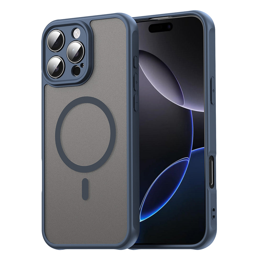 MagSafe-etui til Apple iPhone 16 Pro Max, Techsuit, HaloFrost II, Marineblå