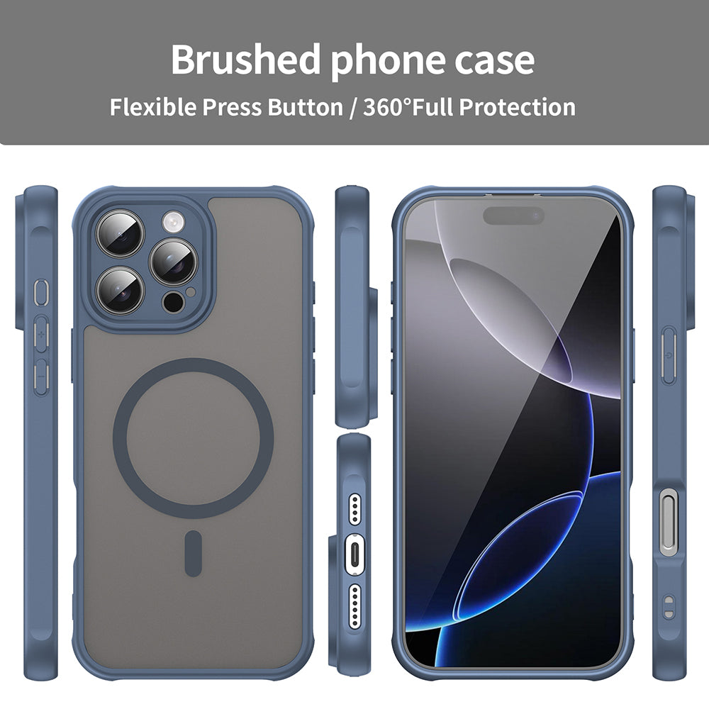 MagSafe-etui til Apple iPhone 16 Pro Max, Techsuit, HaloFrost II, Marineblå