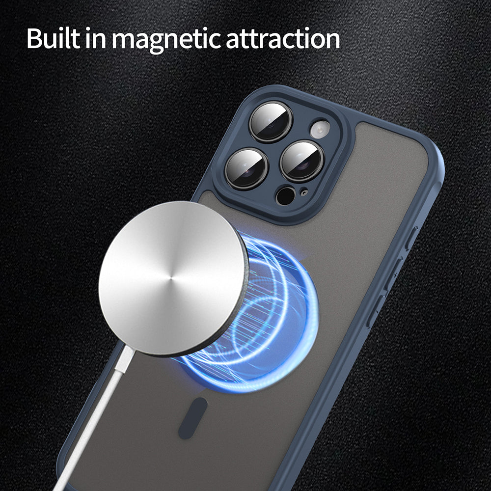 MagSafe-etui til Apple iPhone 16 Pro Max, Techsuit, HaloFrost II, Marineblå