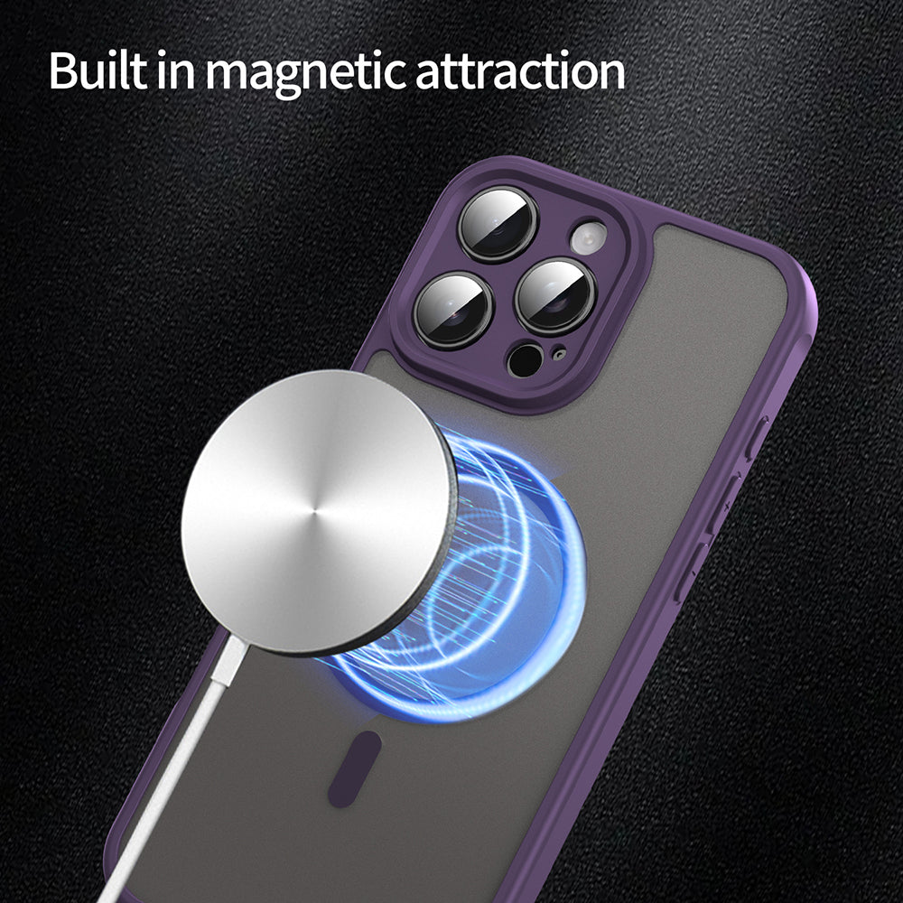 MagSafe-etui til Apple iPhone 16 Pro Max, Techsuit, HaloFrost II, Lilla