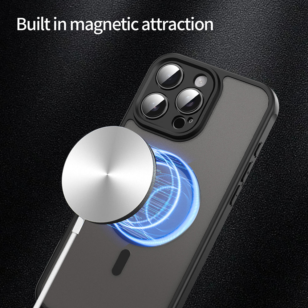 MagSafe-etui til Apple iPhone 16 Pro Max, Techsuit, HaloFrost II, Sort