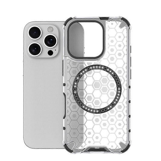 MagSafe-etui til Apple iPhone 16 Pro Max, Techsuit, HoneyComb Shield, Hvid