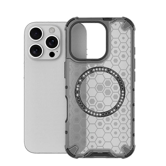 MagSafe-etui til Apple iPhone 16 Pro Max, Techsuit, HoneyComb Shield, Sort