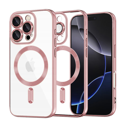 MagSafe-etui til Apple iPhone 16 Pro Max, Techsuit, Luxury Crystal, Pink