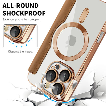 MagSafe-etui til Apple iPhone 16 Pro Max, Techsuit, SmartMag Book, Brun