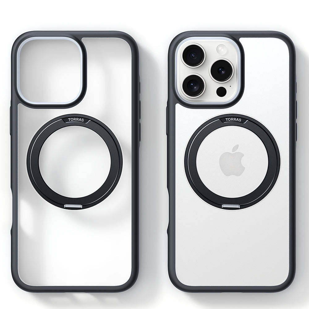 MagSafe cover til Apple iPhone 16 Pro Max, Torras, Ostand R Fusion, Sort