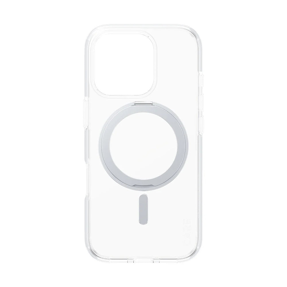 MagSafe cover til Apple iPhone 16 Pro, PanzerGlass, Care Feature Kickstand, Sølv Transparent
