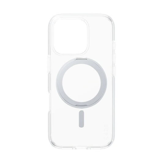 MagSafe cover til Apple iPhone 16 Pro, PanzerGlass, Care Feature Kickstand, Sølv Transparent