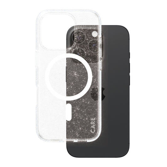 MagSafe cover til Apple iPhone 16 Pro, PanzerGlass, Care Urban Combat Star Lit, Transparent Hvid