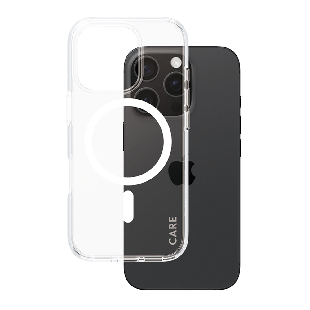 MagSafe cover til Apple iPhone 16 Pro, PanzerGlass, Care Urban Combat, Hvid Transparent
