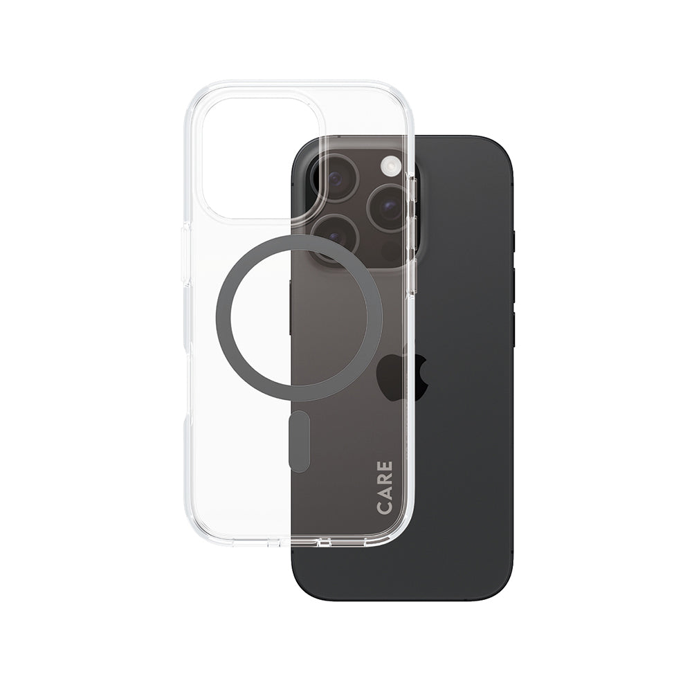 MagSafe cover til Apple iPhone 16 Pro, PanzerGlass, Care Urban Combat, Sort Transparent