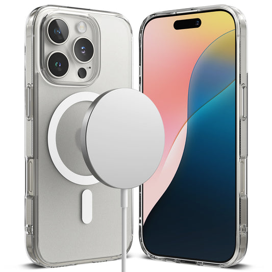 MagSafe-etui til Apple iPhone 16 Pro, Ringke, Fusion, Mat Gennemsigtig