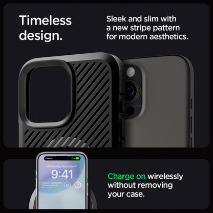 MagSafe cover til Apple iPhone 16 Pro, Spigen, Core Armor, Mat Sort ACS08158
